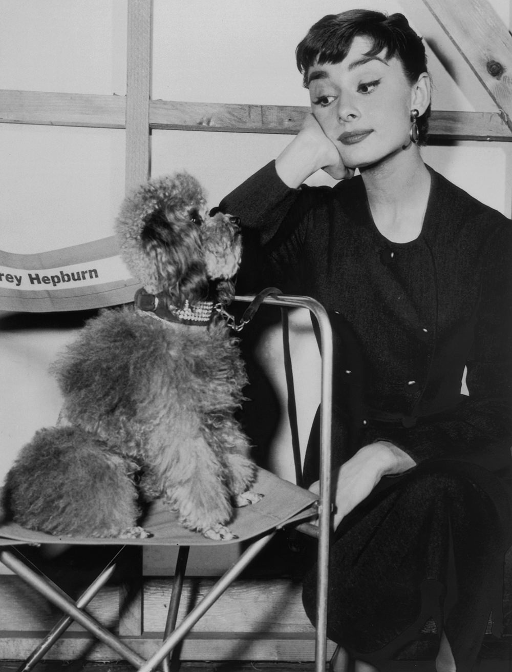 Audrey Hepburn and her dog