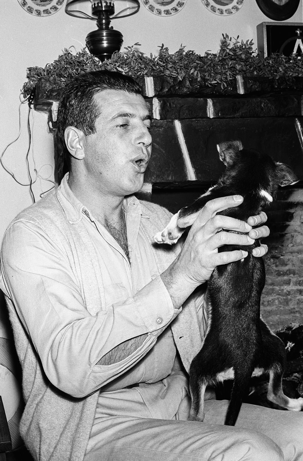 Antonio Ordóñez with his dog