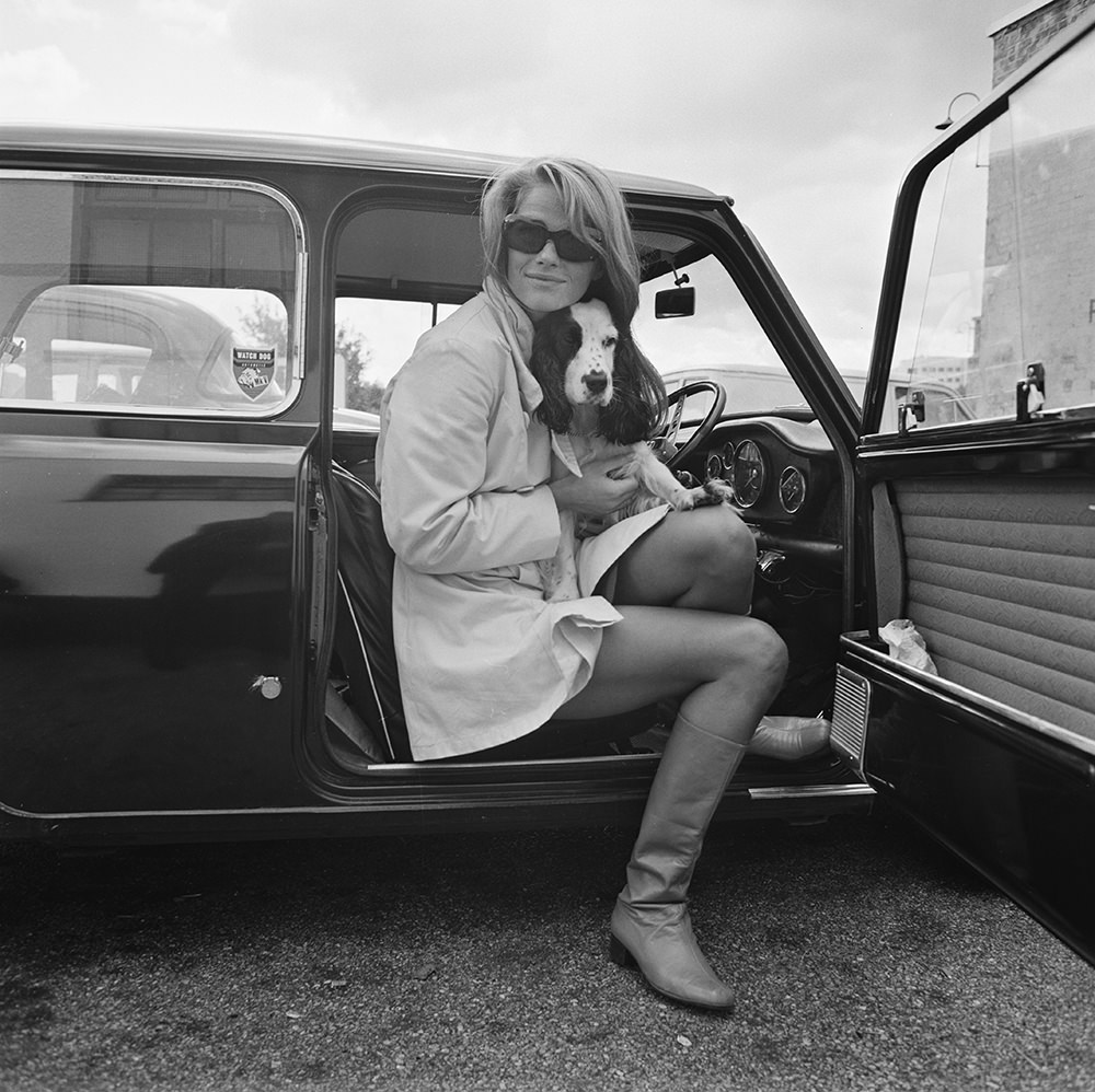 Charlotte Rampling and her dog