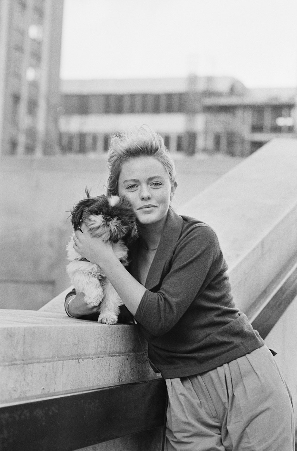 Patsy Kensit and her dog