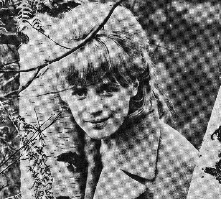 Early promotional photo of Marianne Faithfull for Decca, ca. mid-1964