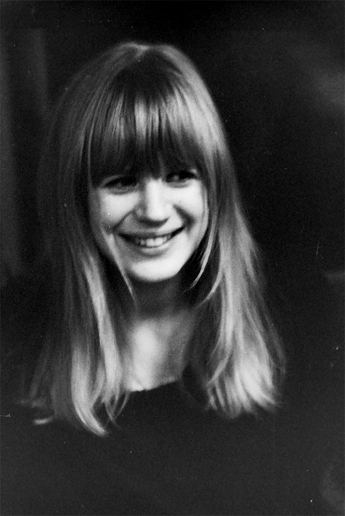 Marianne Faithfull at Churchill College, Cambridge, ca. 1965