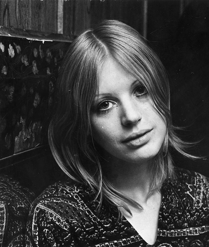 Seventeen-year-old Marianne Faithfull posing in one of her first photoshoots in the summer of 1964