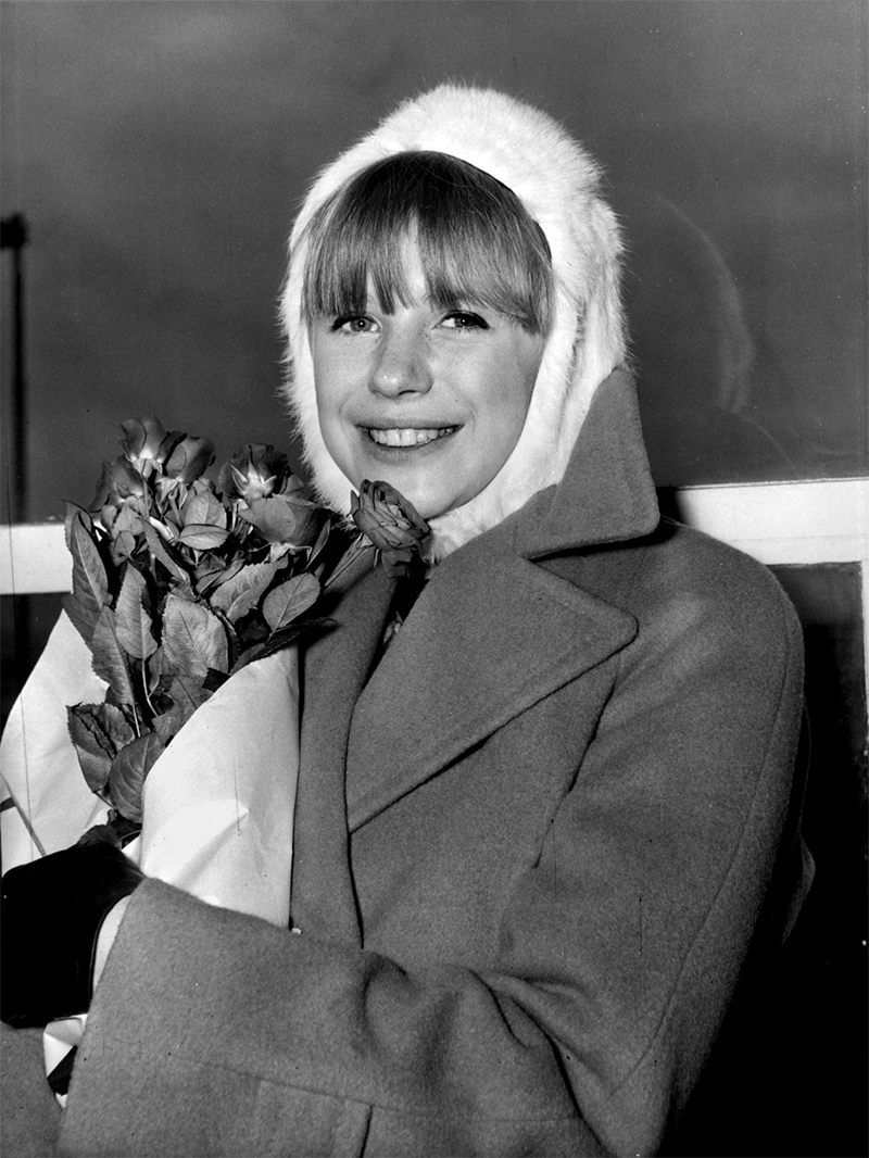 Marianne Faithfull on set of "The Girl On A Motorcycle", 1967.