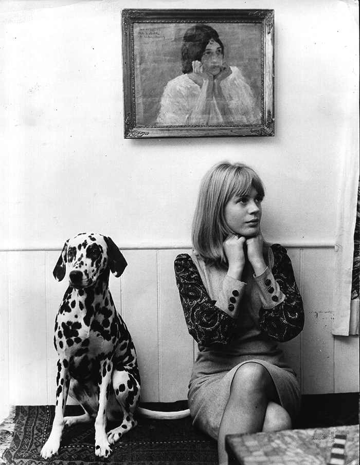 Marianne Faithfull (and Sara), ca. 1964.