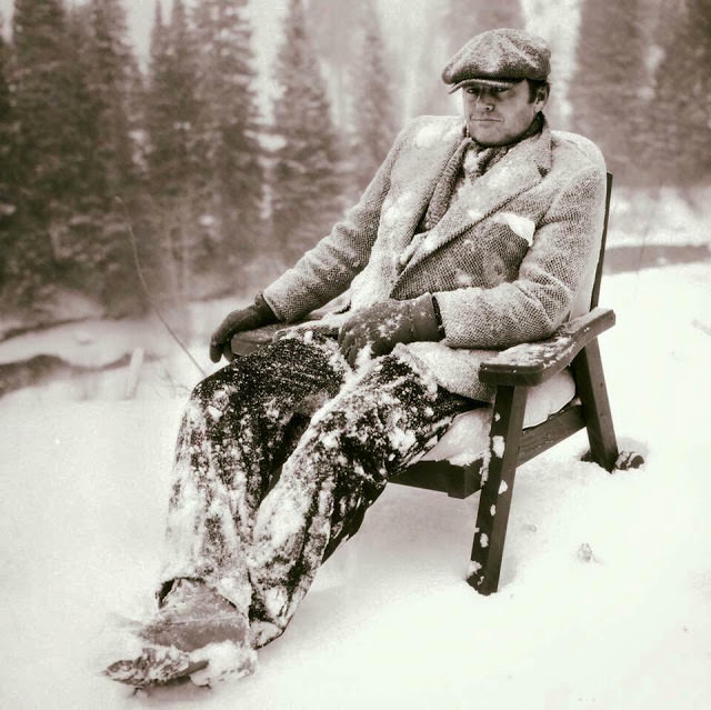 Jack Nicholson chilling out on the set of 'The Shining'
