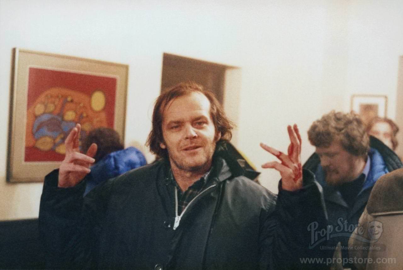 Jack Nicholson on set.