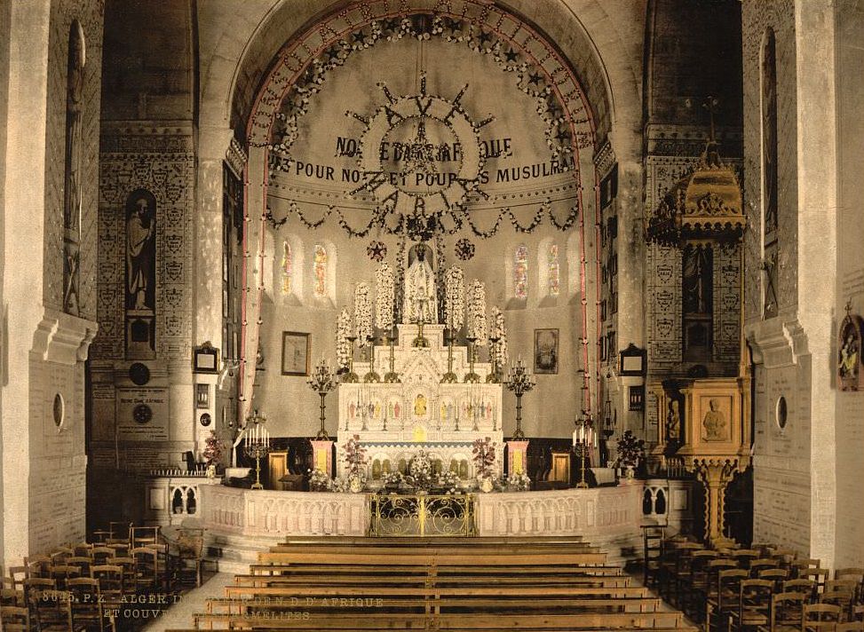 Interior of Notre Dame d'Afrique, Algiers, Algeria