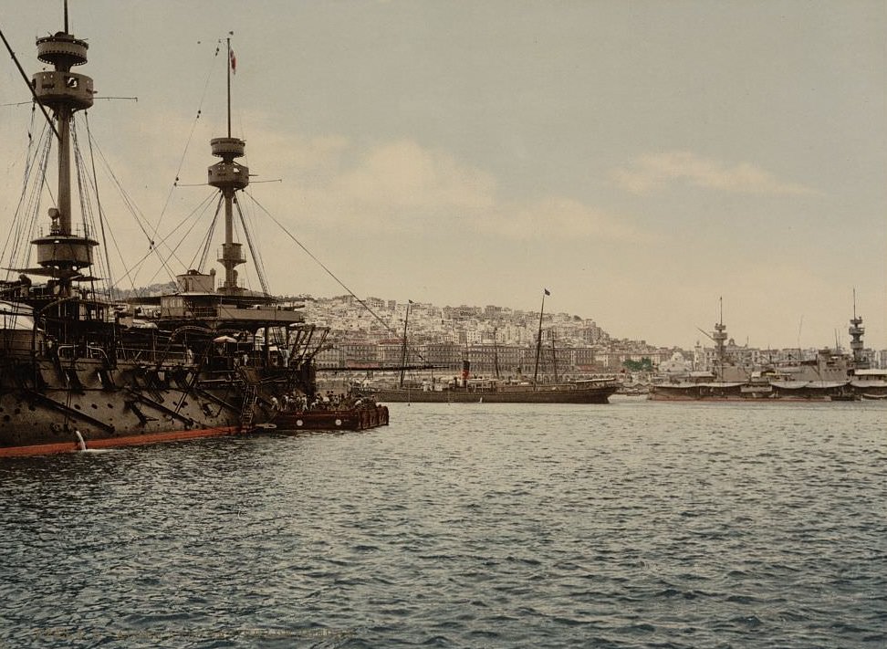 With war ships, Algiers, Algeria