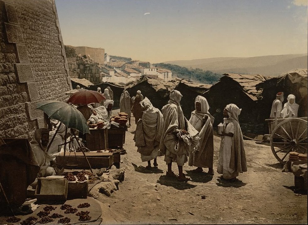 Before a gate at Constantine, Constantine, Algeria