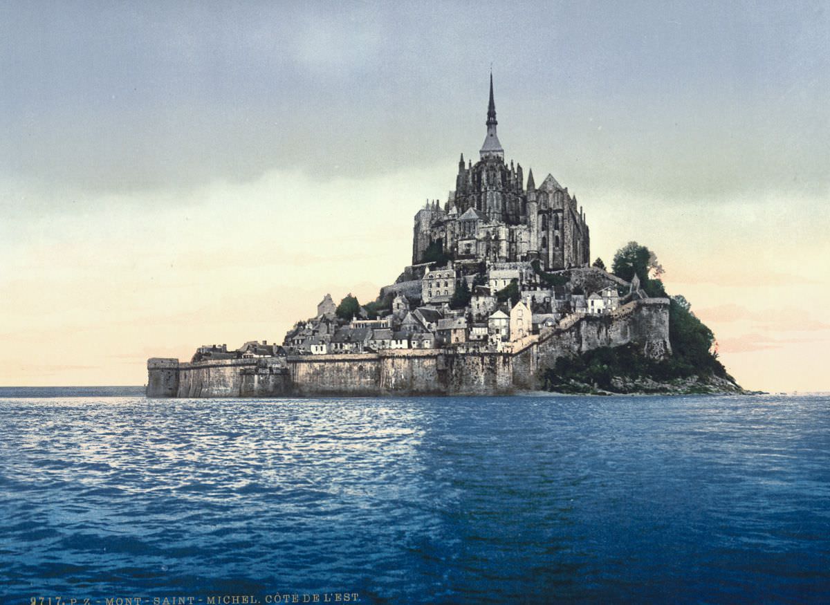East coast at high tide, Mont St. Michel.