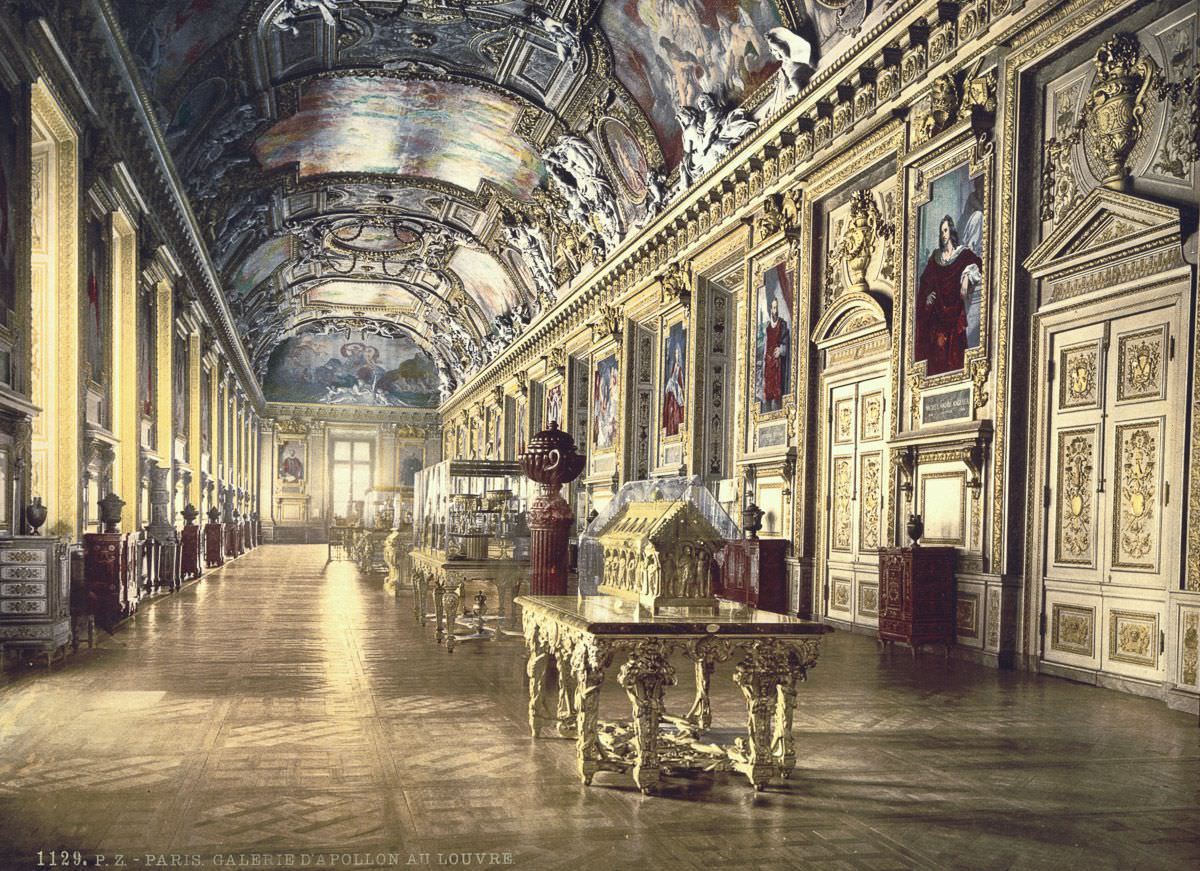 A gallery in the Louvre, Paris.