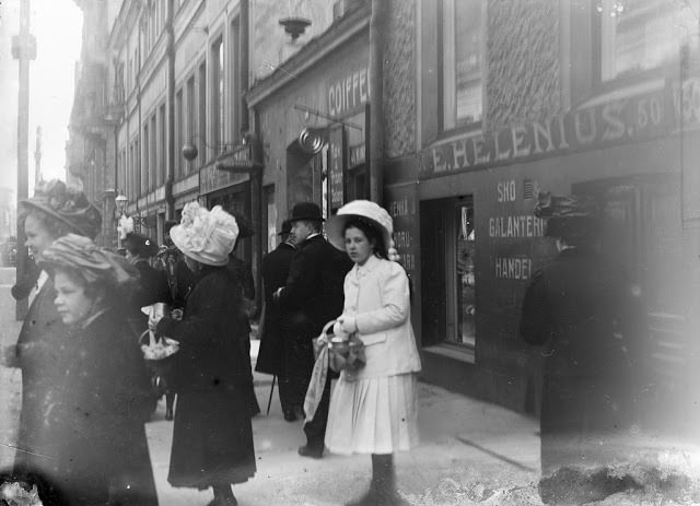 On a street in Helsinki, ca. 1890s