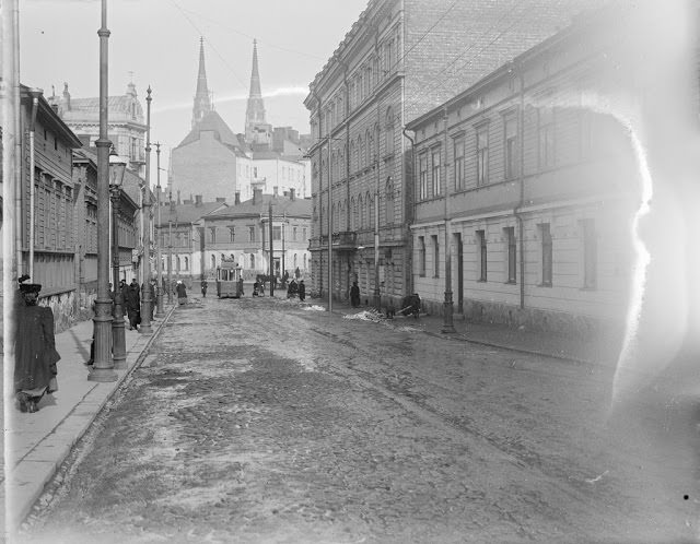 Punavuori, Helsinki. St. John's Church in the background