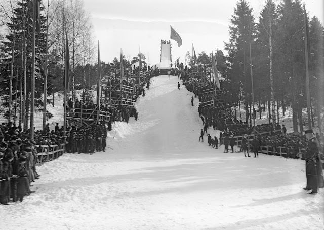 Ski jumping in Alppila, Helsinki