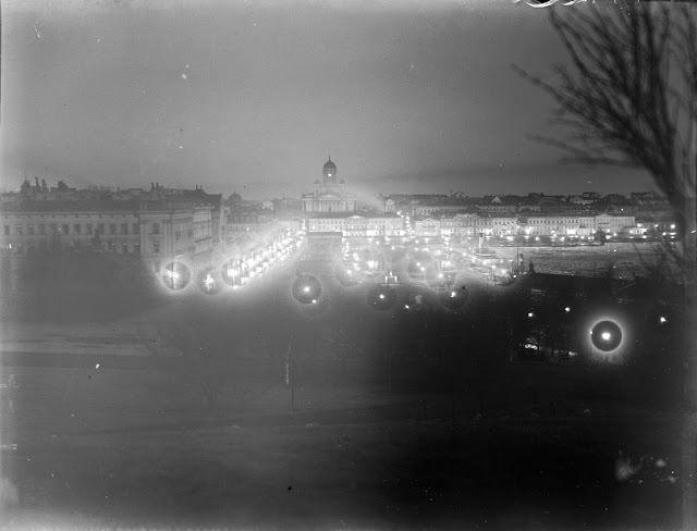 Night view at the Helsinki Cathedral