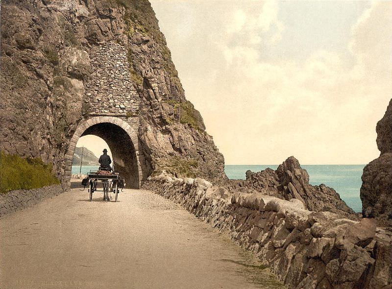County Antrim. Black Cave Tunnel