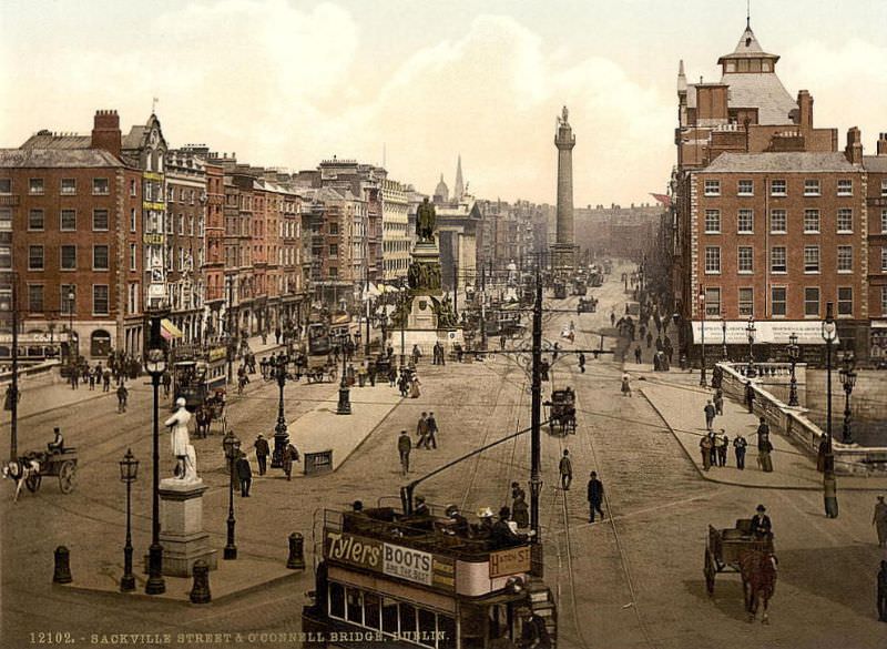 County Dublin. Sackville Street and O'Connell Bridge, Dublin