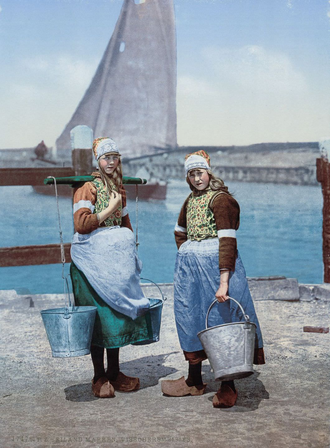 Girls on Marken Island.