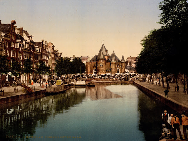 The new market and bourse, Amsterdam, North Holland, the Netherlands