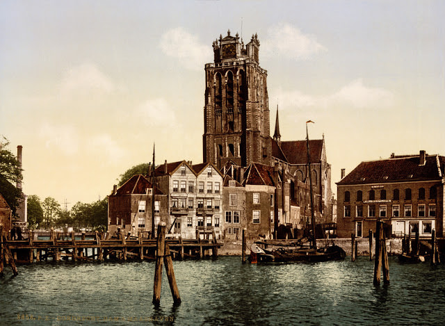 Dam and Maashaven, Dordrecht, Holland