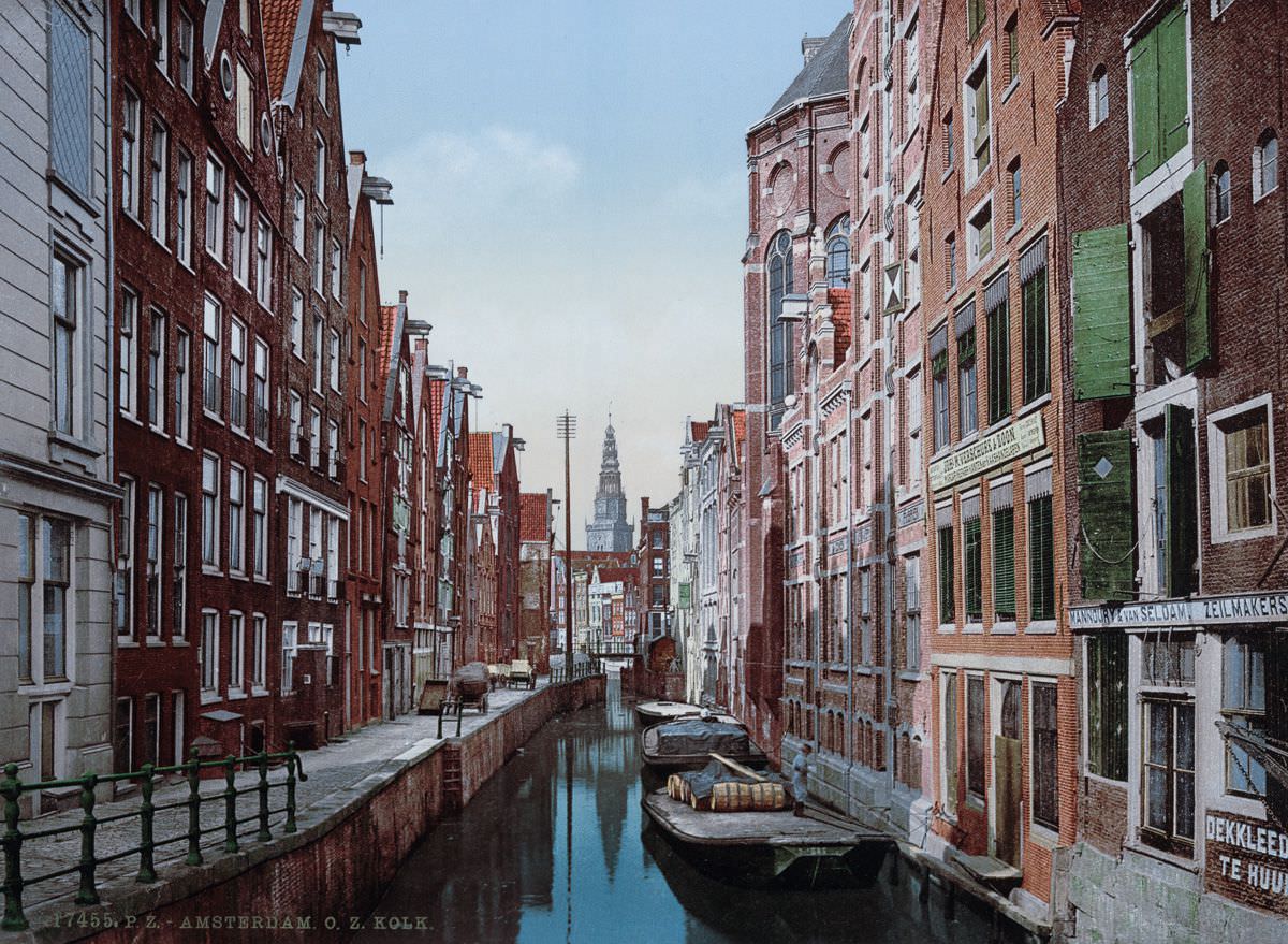 A canal in Amsterdam.