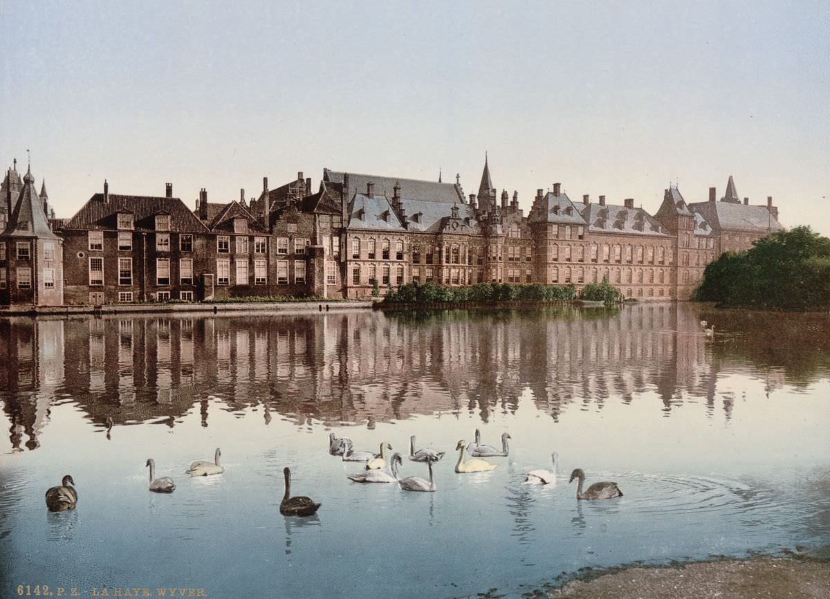The Binnenhof and Court Pond at The Hague.