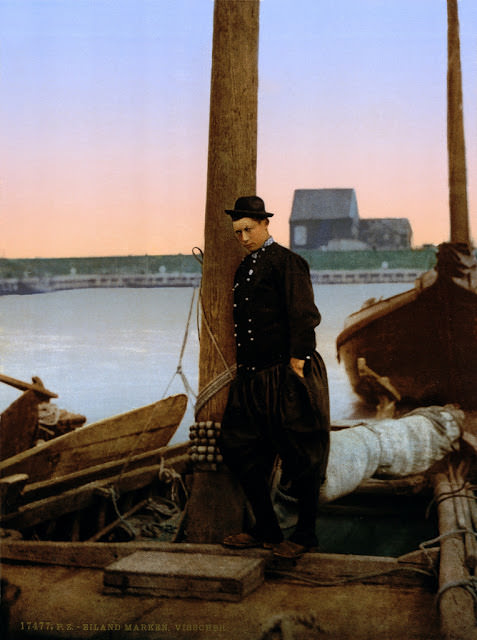 Dutch fisherman, Marken Island, North Holland, the Netherlands