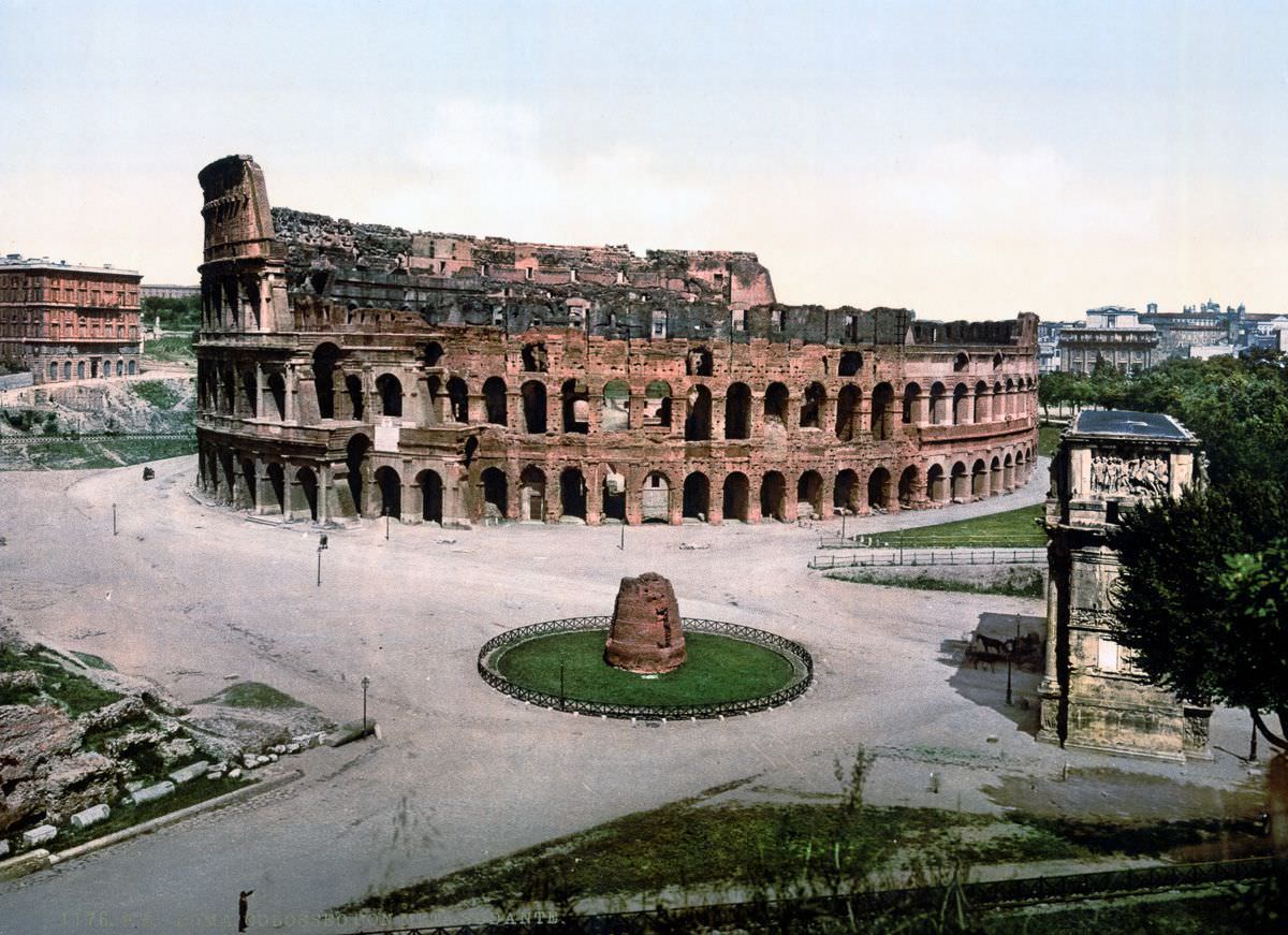 The Coliseum and Meta Sudans.