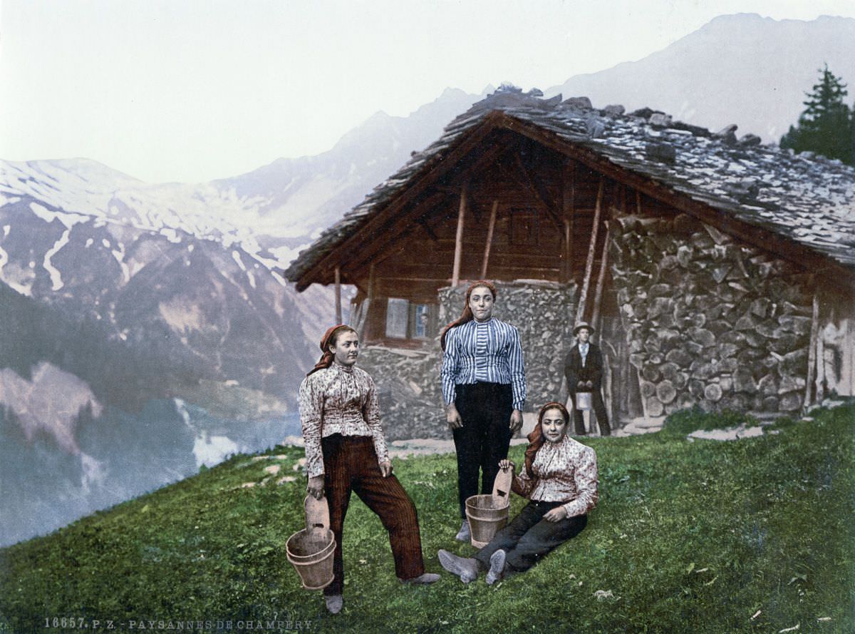 Women of Champéry, Valais.