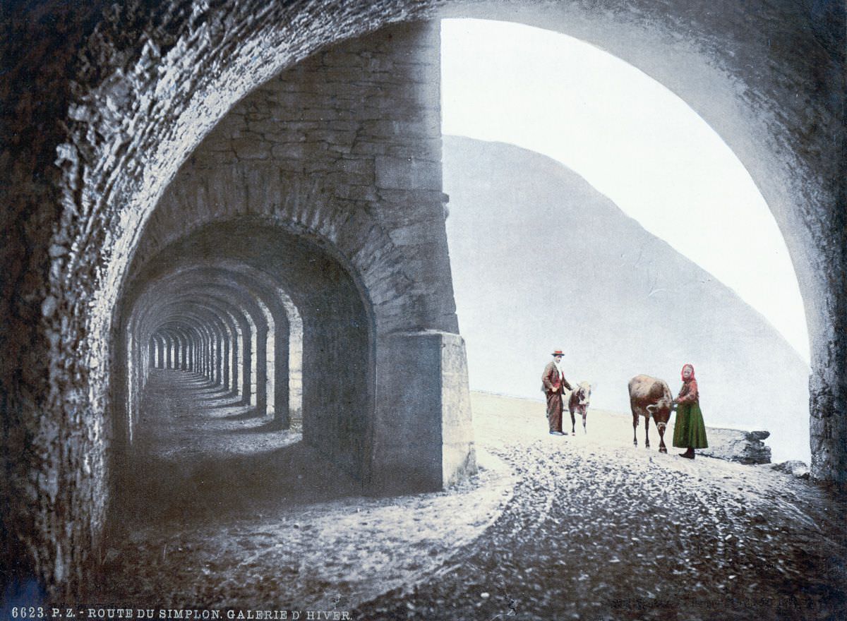 The Winter Gallery of the Simplon Pass, Valais.