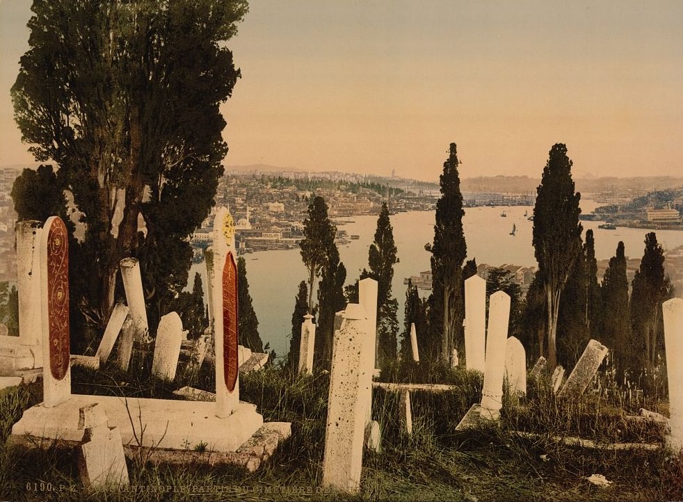 A part of the Eyoub (i.e., Uyüp) cemetery, I, Constantinople, Turkey