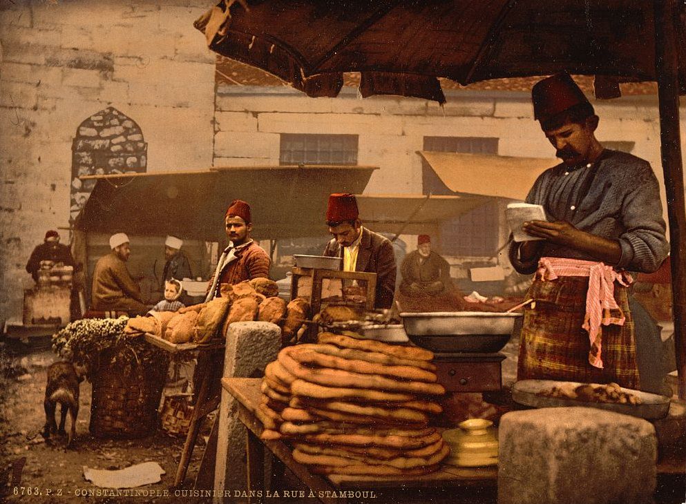 Cook in the rue de Stamboul, Constantinople, Turkey