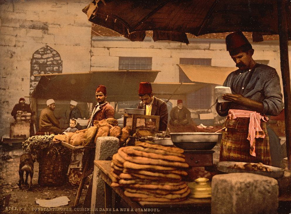 Cook in the rue de Stamboul, Constantinople, Turkey
