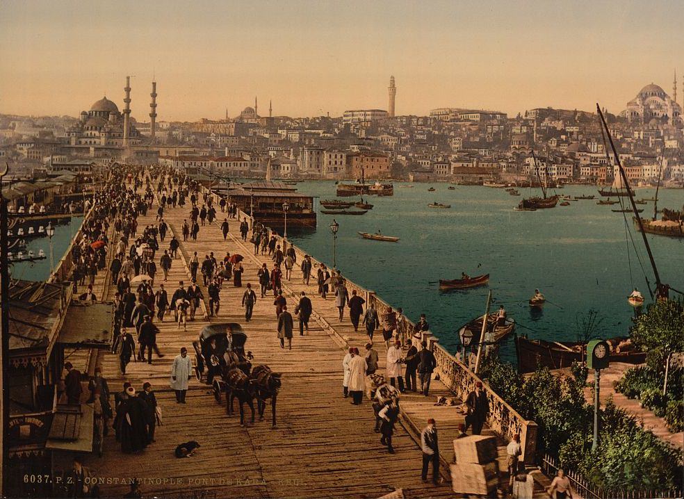 Kara-Keui (Galata) bridge, Constantinople, Turkey