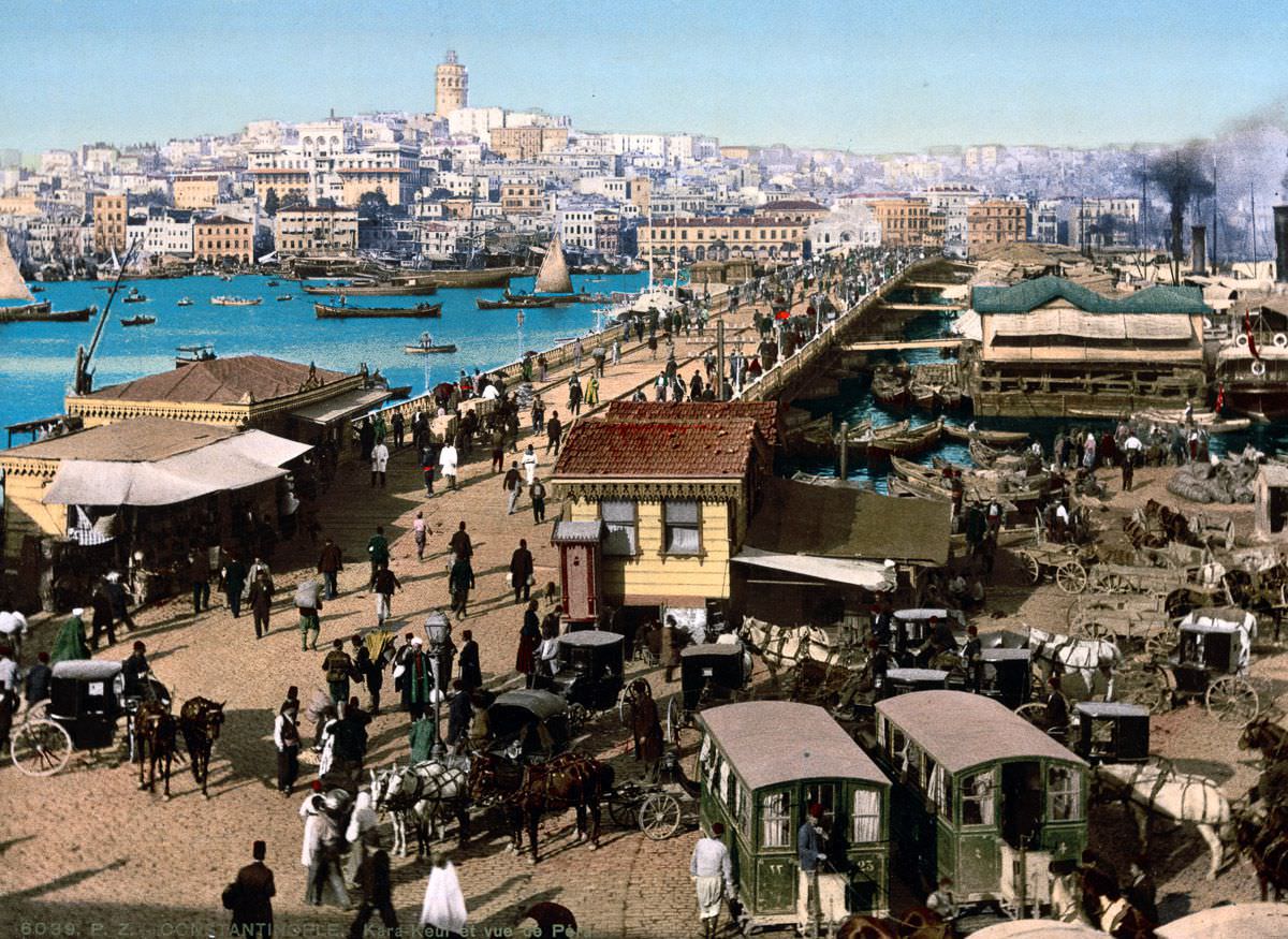 Galata Bridge and a view of Pera.
