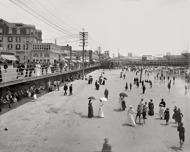 On the Atlantic City Beach, 1906