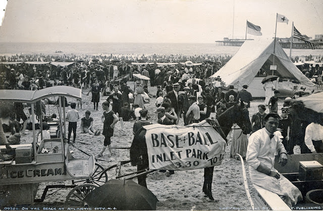 On the beach, Atlantic City, 1905