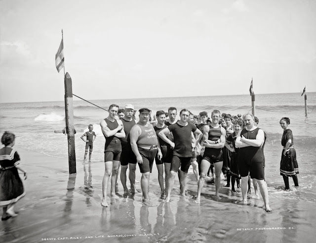 Bathers in the surf, Atlantic City, ca. 1900s