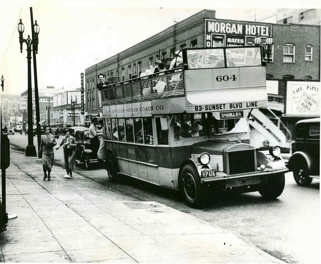 Intersection West Temple Street and North Broadway, Los Angeles, CA, 1932