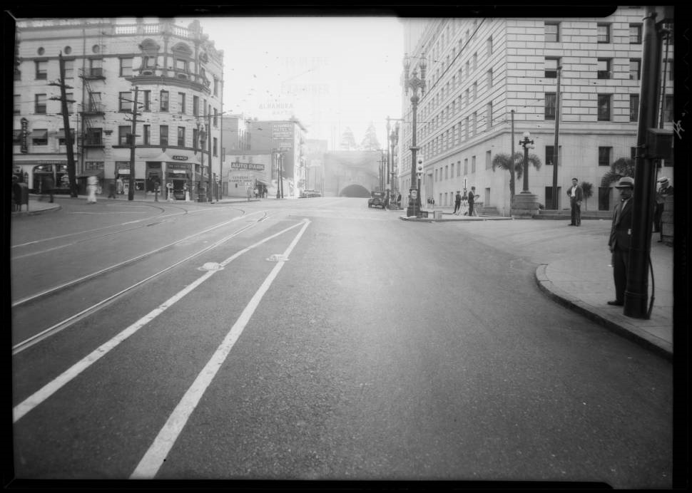 Intersection West Temple Street and North Broadway, Los Angeles, CA, 1932