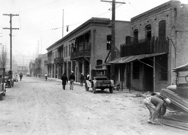Looking west on Apablasa Street from Juan Street, 1933