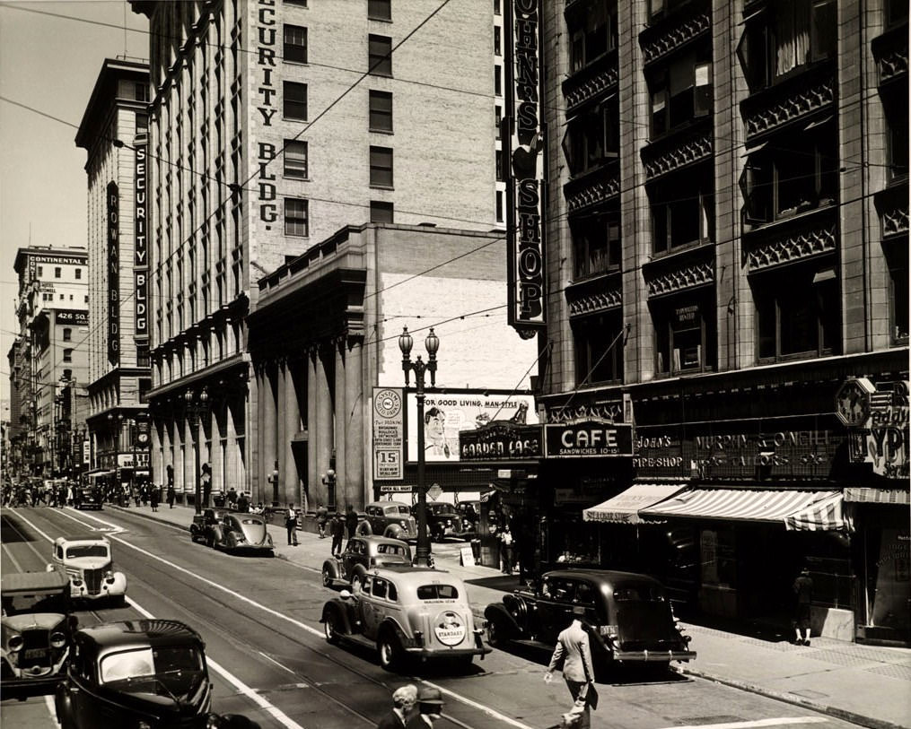 Looking north on Spring Street from 5th, 1938