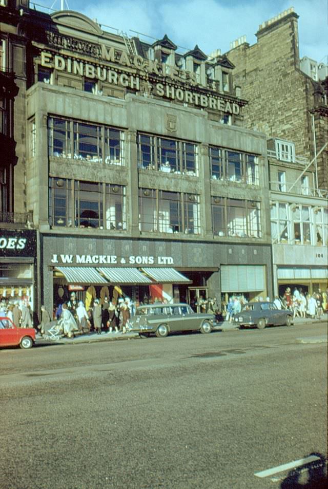 J. W. Mackie's Shop & Tea Room, Princes Street, Edinburgh, 1961