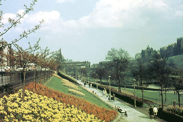 Princes Street Gardens looking east, Edinburgh, 1961