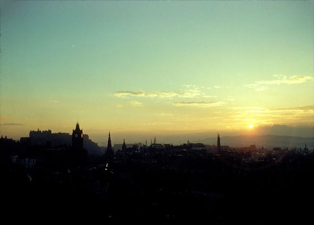 Sunset from Calton Hill, Edinburgh, 1961