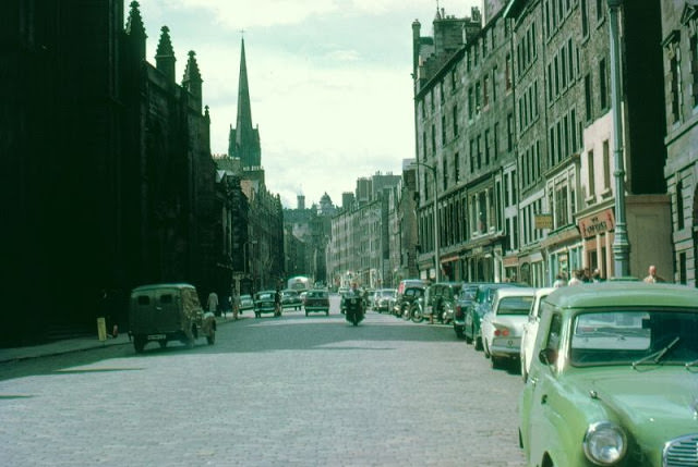 Looking west at St. Giles Cathedral, High Street, Edinburgh, 1962