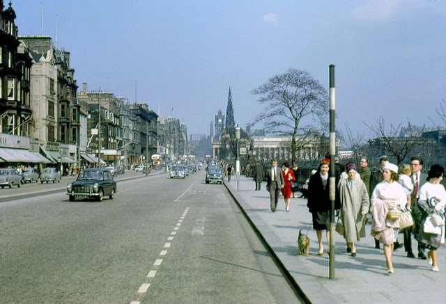 Princes Street looking east, Edinburgh, circa 1962