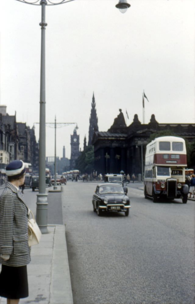 Princes Street looking east, Edinburgh, circa 1960