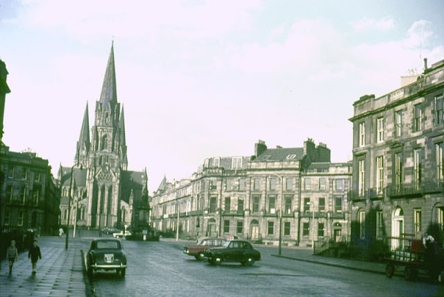 St. Mary's Episcopalian Cathedral from Melville Street, Edinburgh, 1962